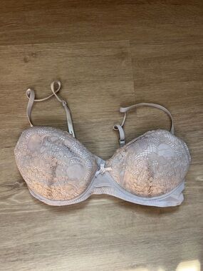 Laura Ashley Blush Lace Underwire Push-Up Bra 38C 2253-16